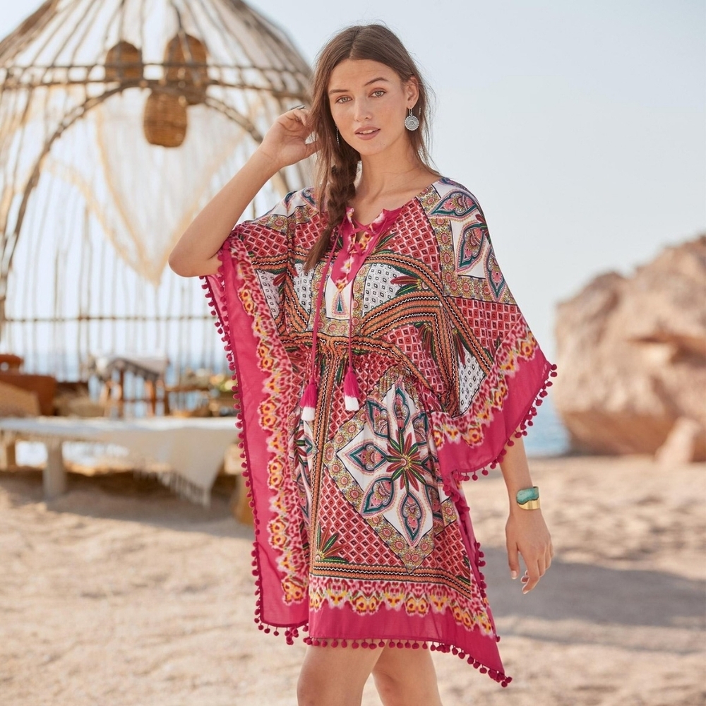 Sundance Dress Small Atzi Top Bohemian Casual‎ Lightweight Vacation Beach Pool